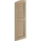 Ekena Millwork Rough Cedar 2 Equal Louver w/Elliptical Top Faux Wood Shutters, 18W x 90H 84 Low Side, PR SHULVL18X90RCPR - alternate 7